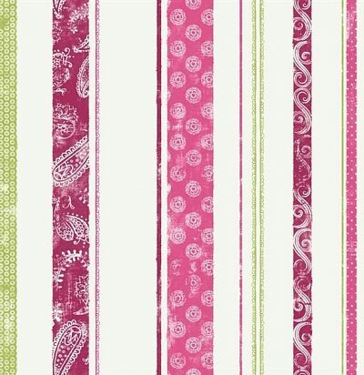 Обои белые с цветной полоской DK6091  - 1