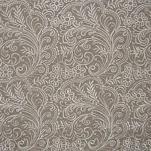 Фото: ткань из льна с вышитыми цветами Elwood Peat- Ампир Декор